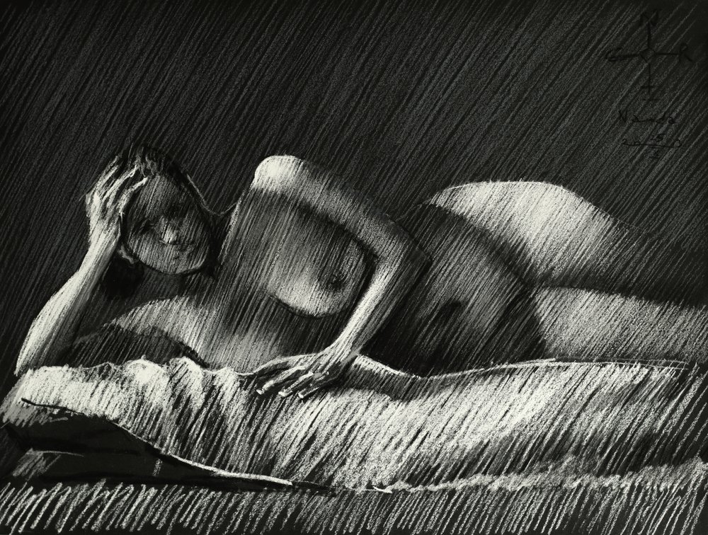 Nu féminin en ombres - Corné Akkers