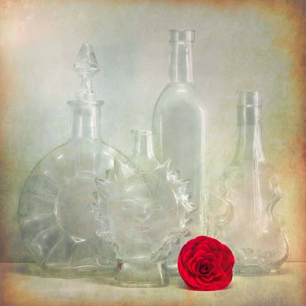 Bouteilles vintage « Red Flower » - Cristiano Giani