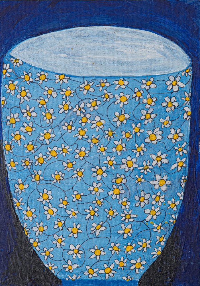Vase Blue Daisy - Dale Hefer & Family