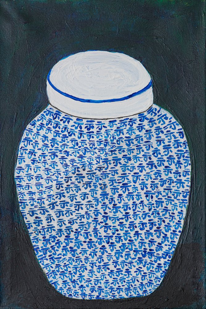 Pot à gingembre bleu et blanc - Dale Hefer & Family