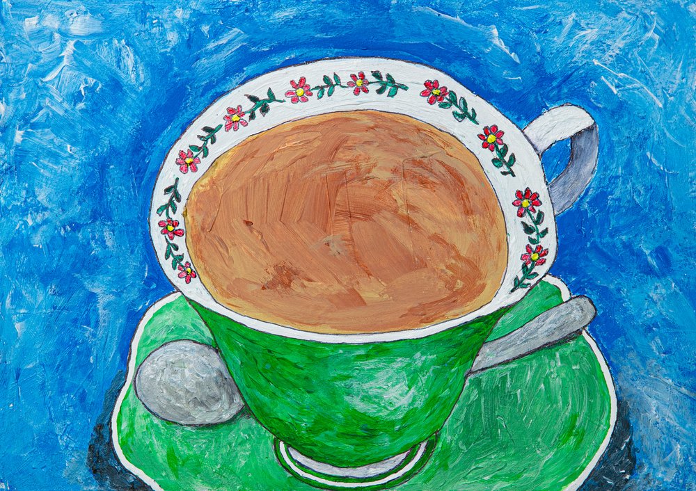 Tasse à thé à motifs floraux - Dale Hefer & Family