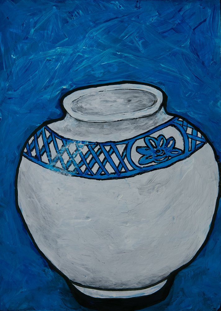 Vase en céramique à motifs - Dale Hefer & Family