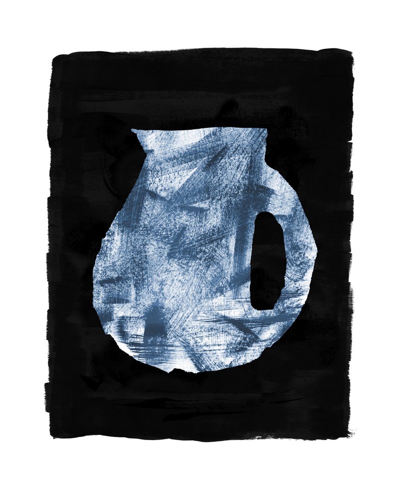 Nature morte avec cruche indigo - Danushka Abeygoda