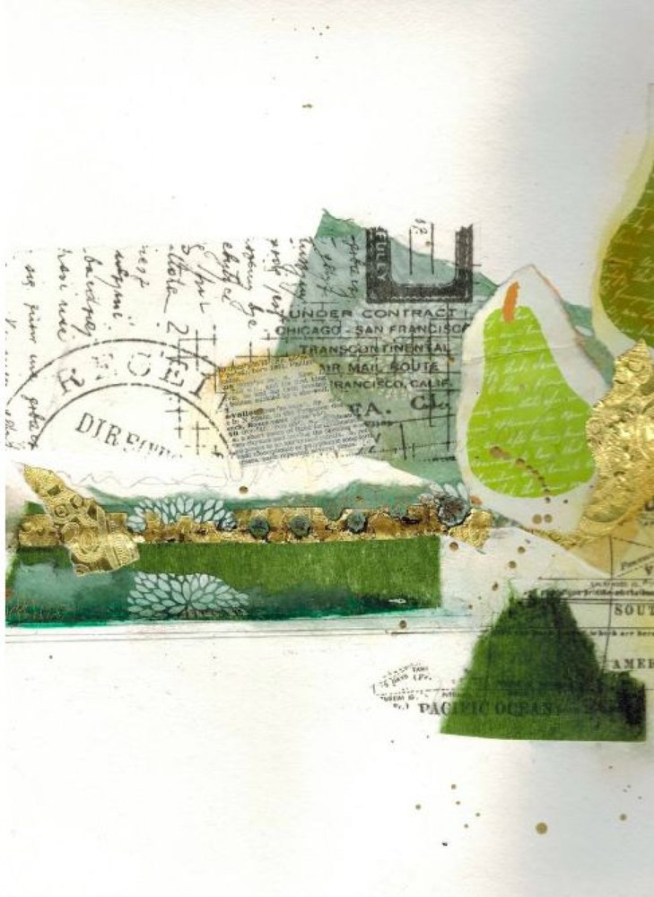 Collage de poires vertes - Deb Chaney