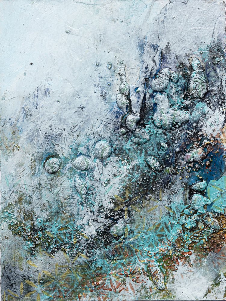Textures bleu sarcelle glacées - Deb Chaney