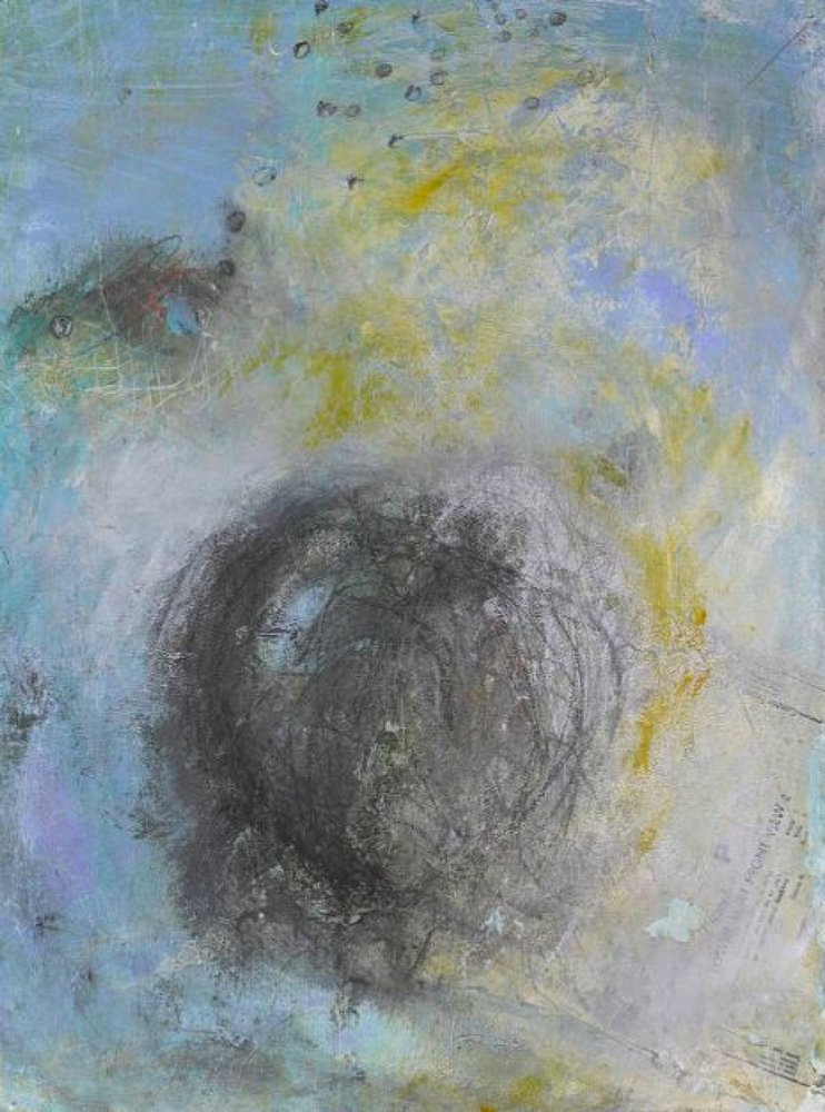 Abstrait bleu-gris discret - Deb Chaney