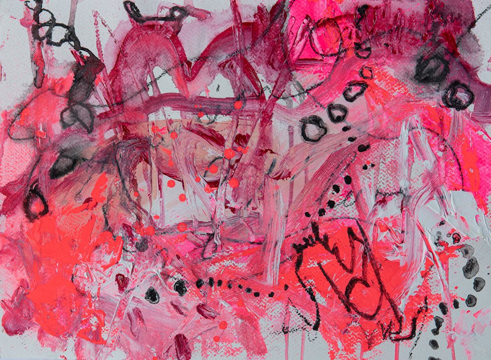 Abstrait rose vif - Deb Chaney