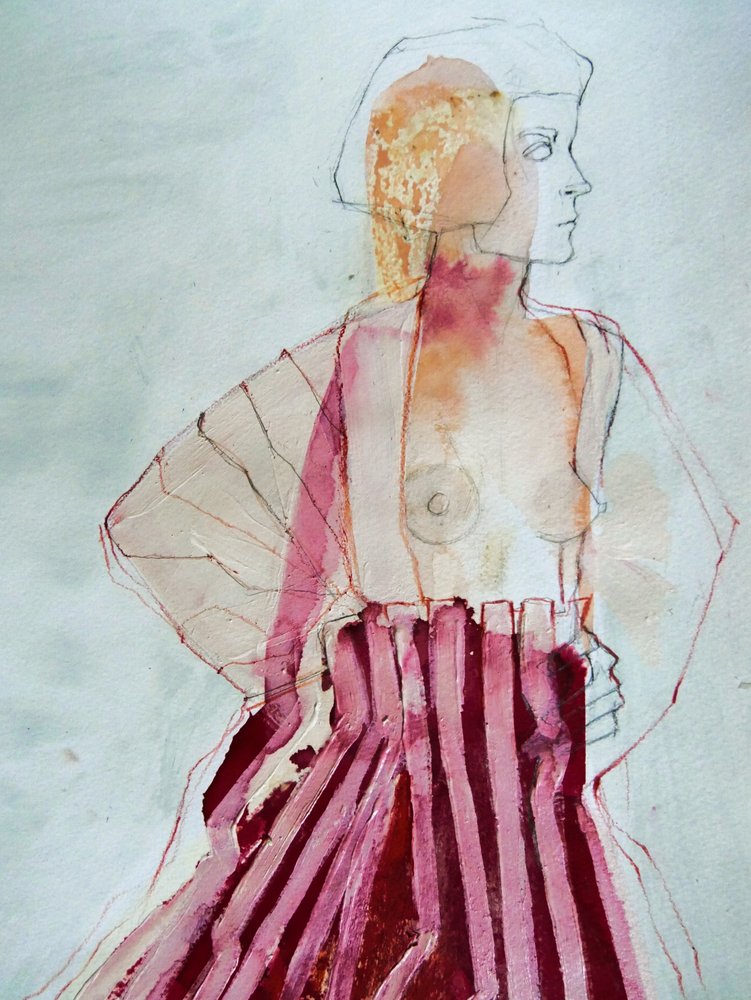 Profil rose abstrait - Doris Schmitz