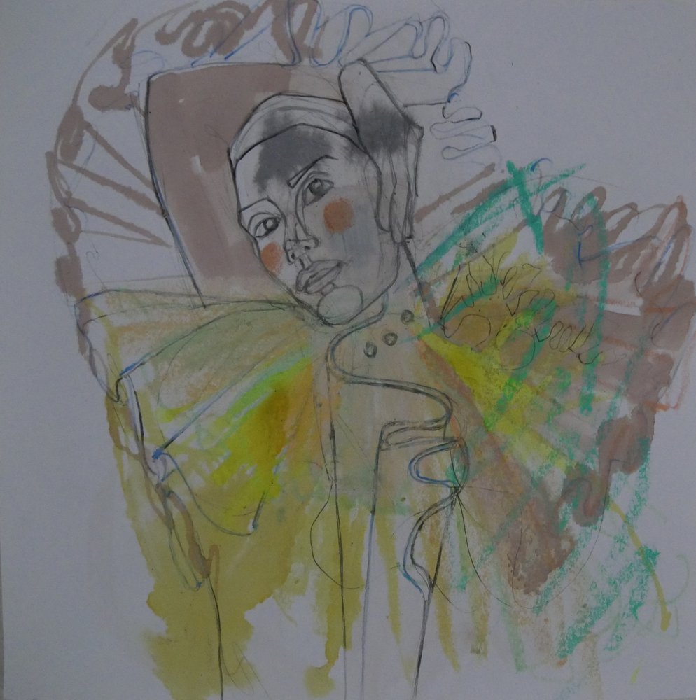 Portrait abstrait coloré - Doris Schmitz