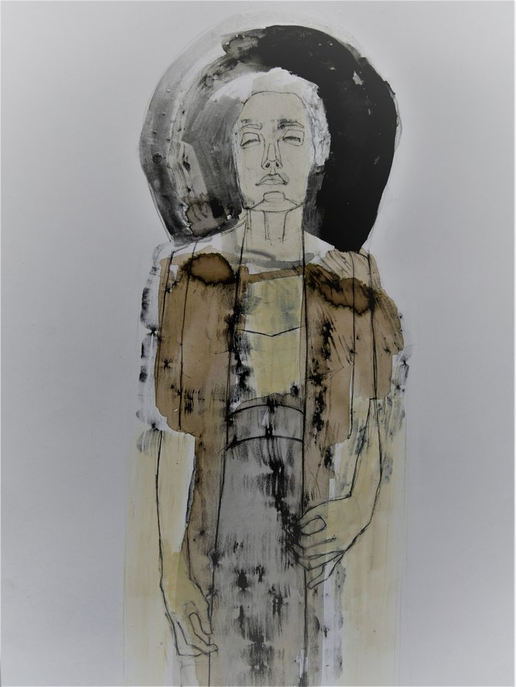 Figure féminine en méditation - Doris Schmitz