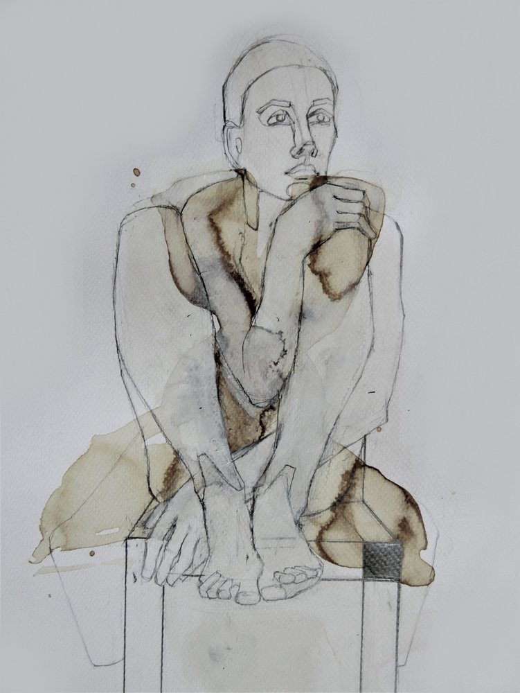 Figure assise en méditation - Doris Schmitz