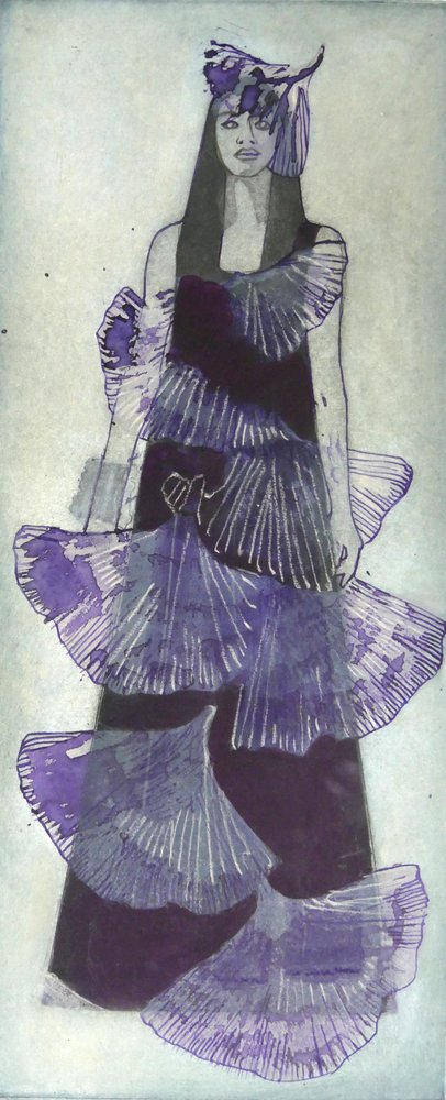 Robe violette spectaculaire - Doris Schmitz