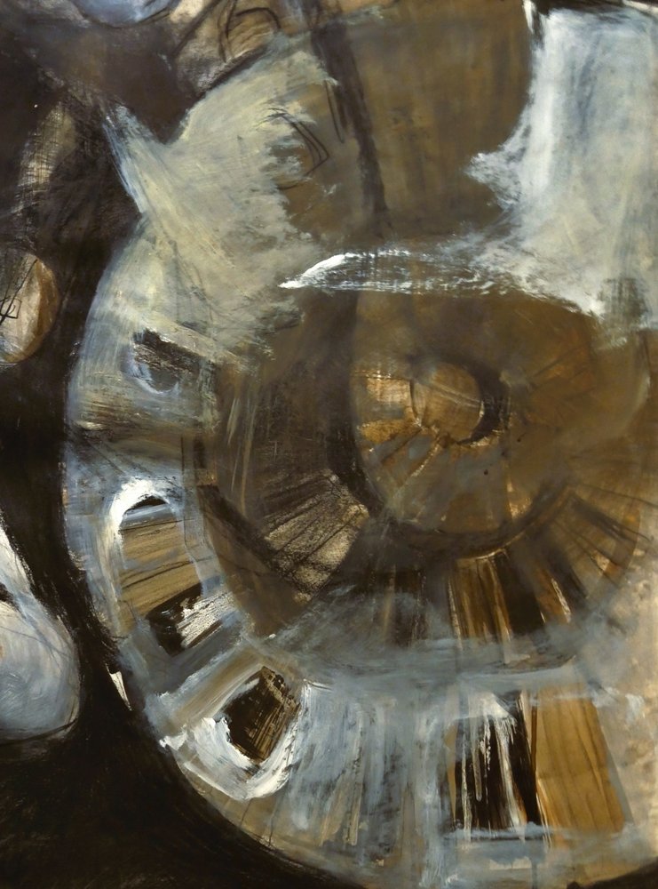 Spirale abstraite aux tons terreux - Doris Schmitz