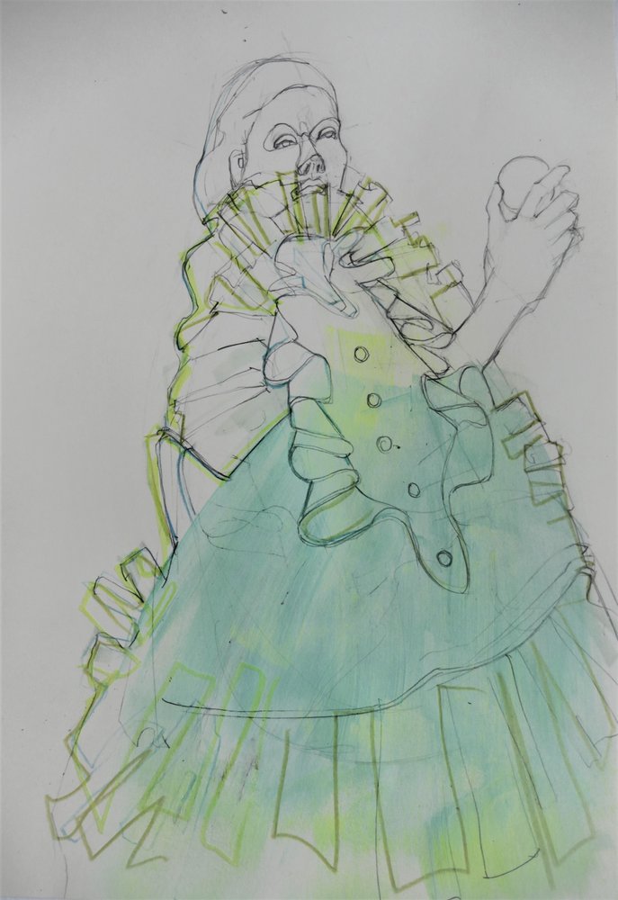 Portrait vert élégant - Doris Schmitz