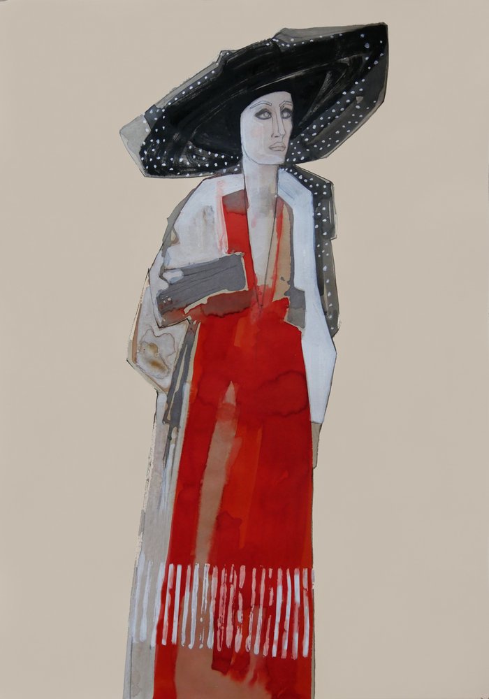 Robe rouge pour femme élégante - Doris Schmitz