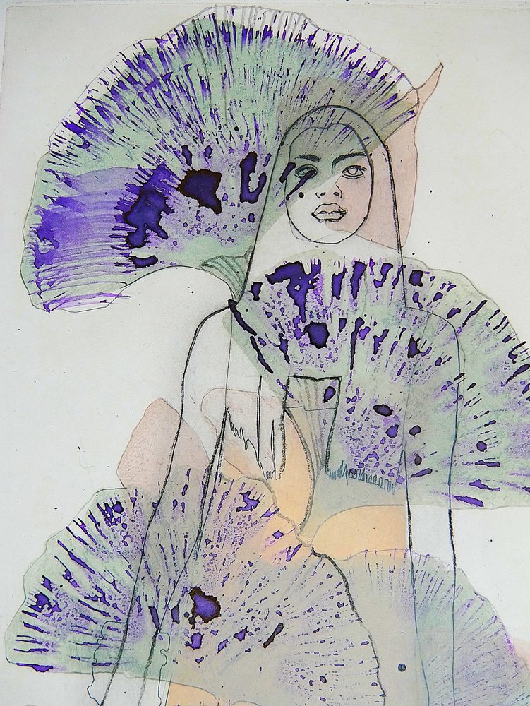 Portrait violet éthéré - Doris Schmitz