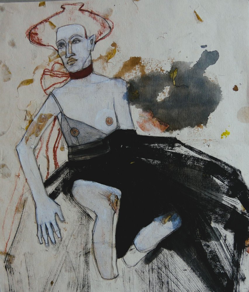 Personnage expressif avec un chapeau - Doris Schmitz