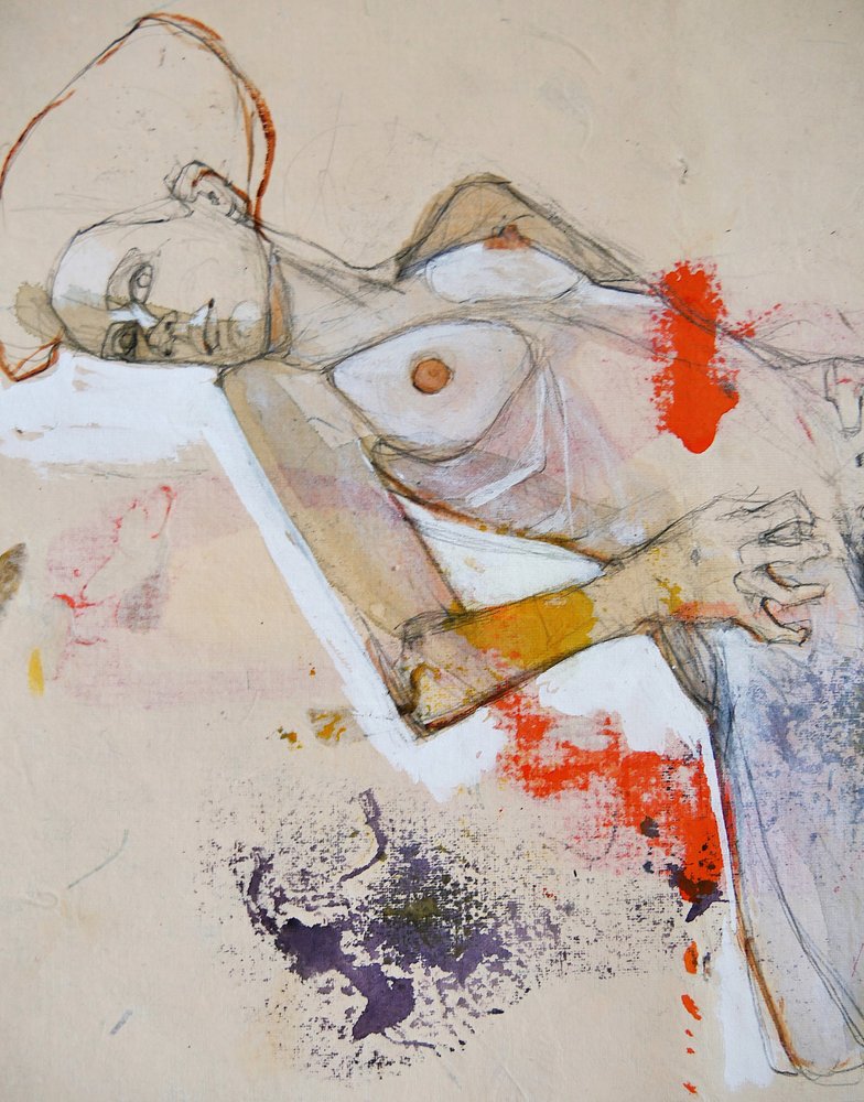 Figure allongée expressive - Doris Schmitz