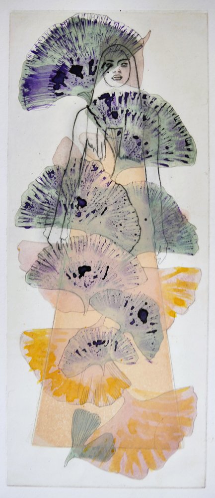 Figurine représentant une feuille de ginkgo - Doris Schmitz