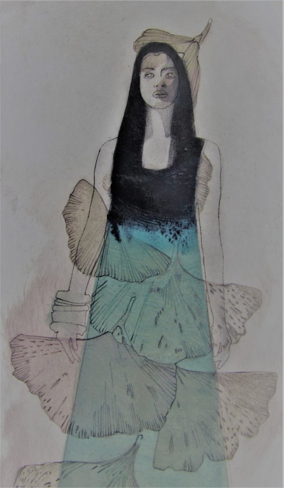 La femme aux feuilles de ginkgo - Doris Schmitz