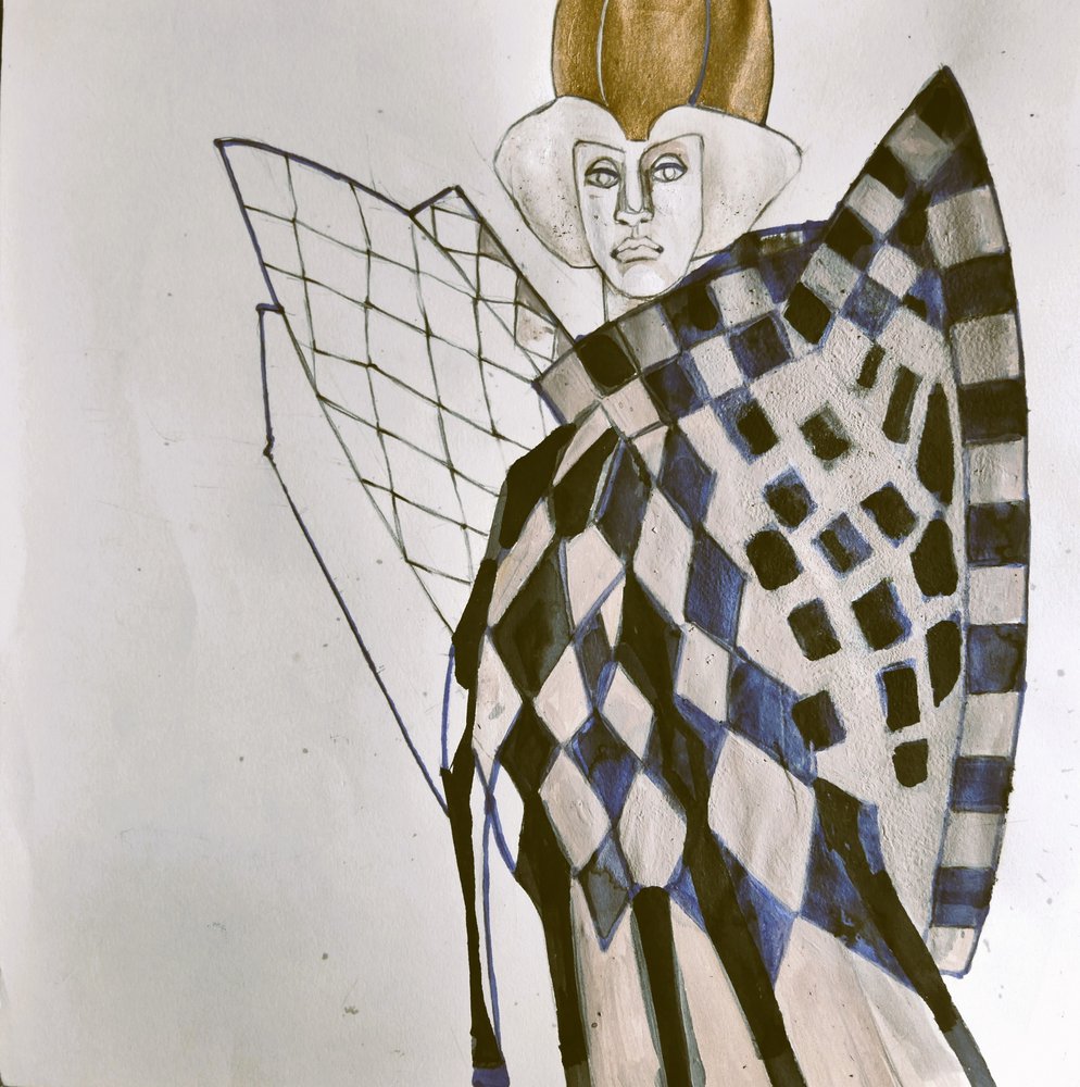 Portrait de mode Harlequin - Doris Schmitz