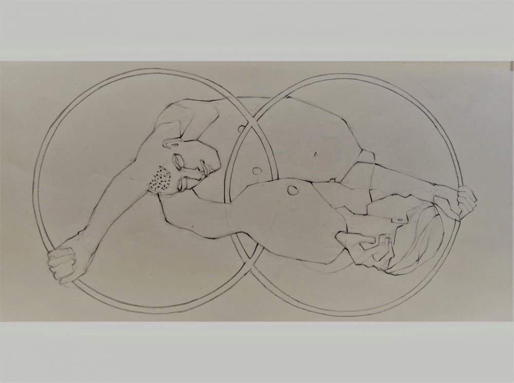 Formes humaines entrelacées - Doris Schmitz