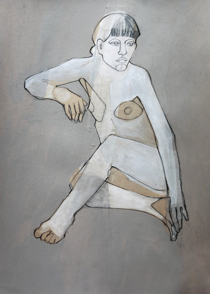 Nu abstrait et pensif - Doris Schmitz