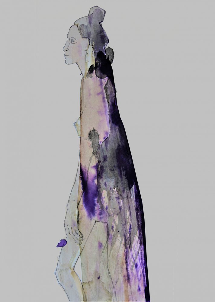 Femme pensif, drapée - Doris Schmitz
