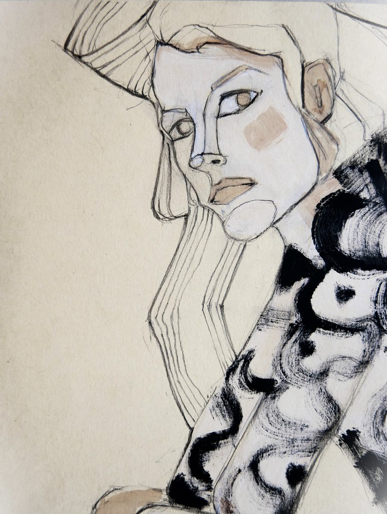 Personnage de mode pensif - Doris Schmitz