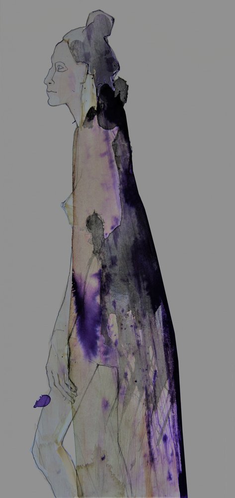 Forme fluide violette - Doris Schmitz
