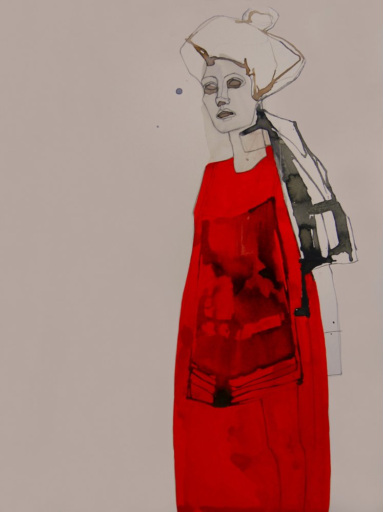 La femme à la robe rouge - Doris Schmitz