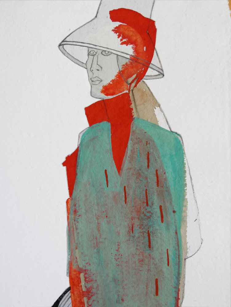 Figurine de mode « Red Splash » - Doris Schmitz