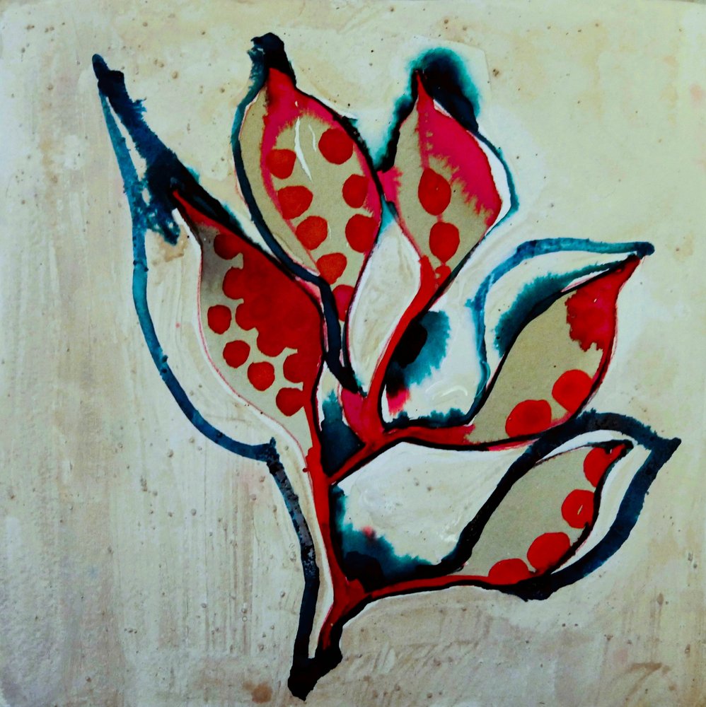 Motif botanique tacheté aux couleurs vives - Doris Schmitz