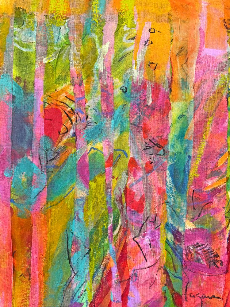 Abstrait à rayures colorées - Dorothy Fagan
