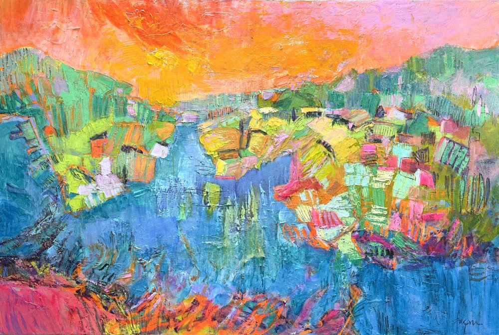 Orange Sky River Village - Dorothy Fagan