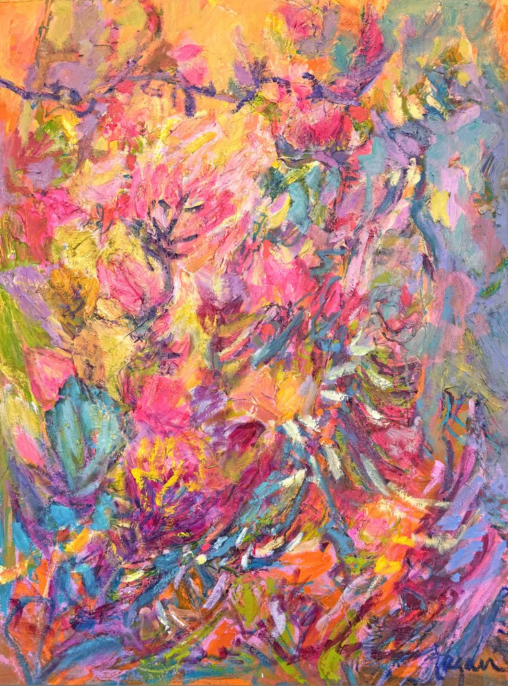 Une impression florale éclatante - Dorothy Fagan