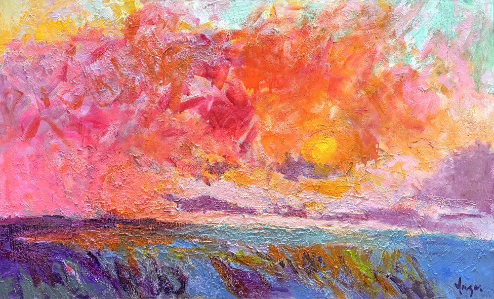 Paysage marin aux couleurs chatoyantes au coucher du soleil - Dorothy Fagan