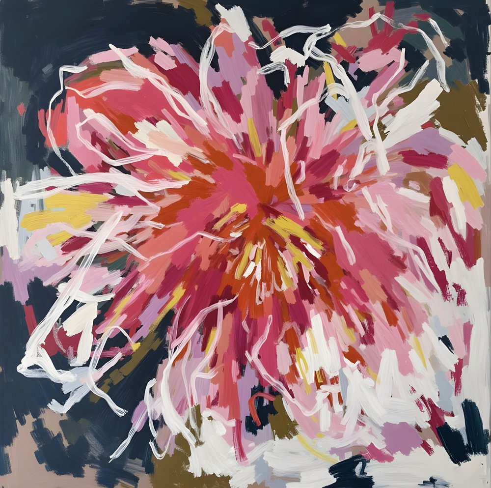 Fleur abstraite aux couleurs vives - Edie