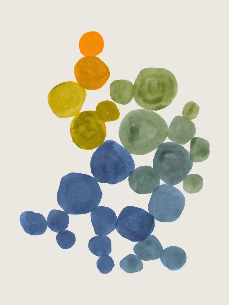 Formes organiques colorées - Ejaaz Haniff