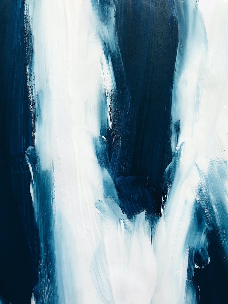 Abstrait bleu dynamique - Ejaaz Haniff