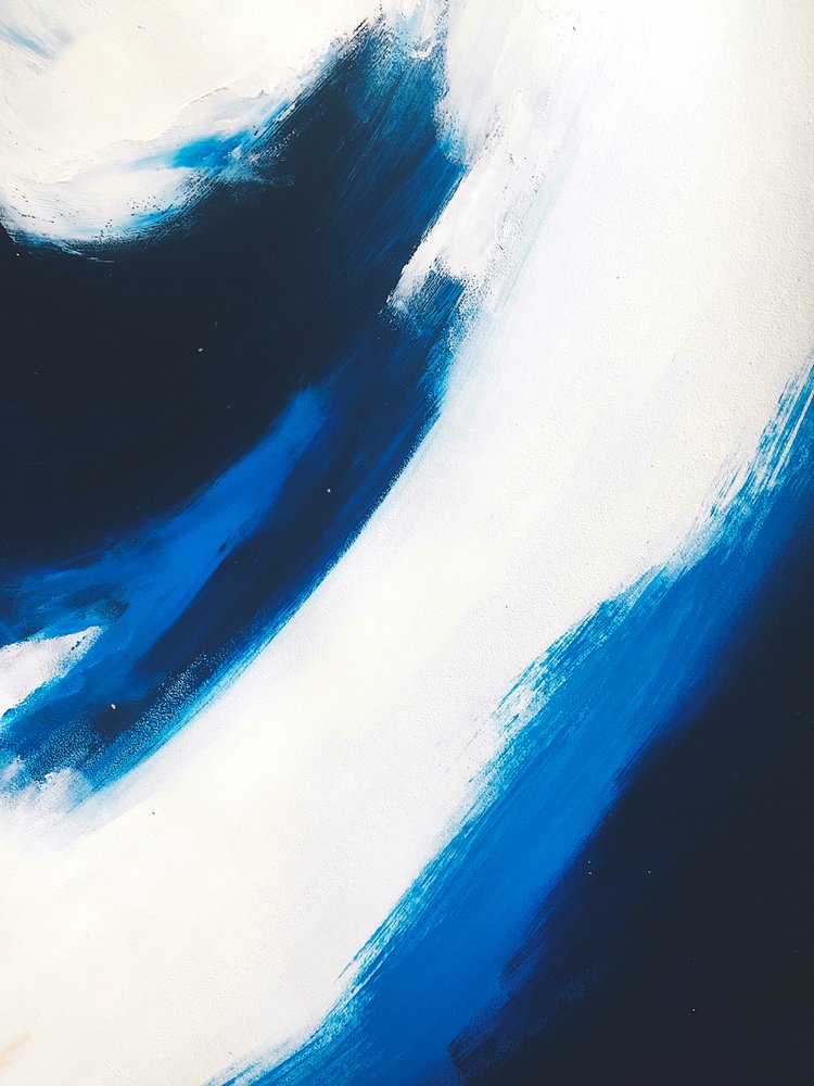 Abstrait bleu dynamique - Ejaaz Haniff