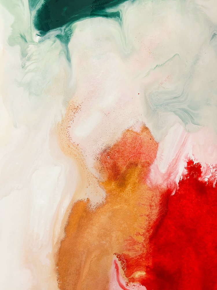 Or liquide rouge abstrait - Ejaaz Haniff