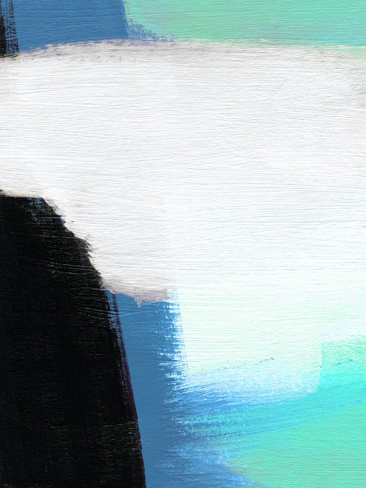 Abstrait bleu-vert moderne - Ejaaz Haniff