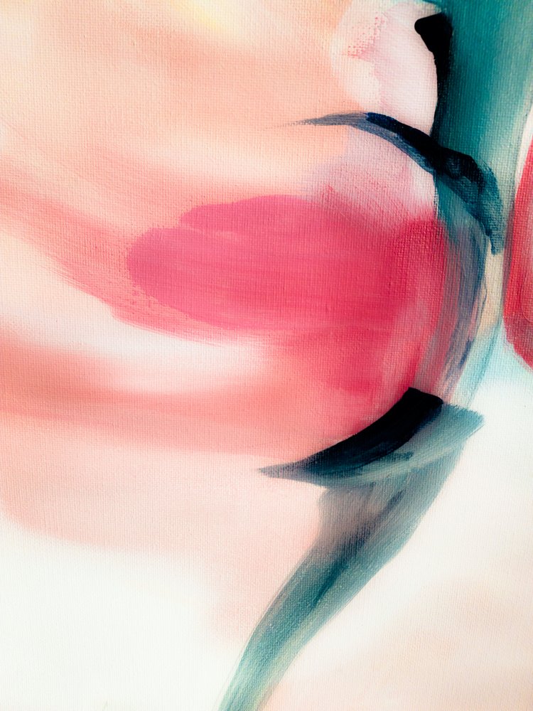 Flux moderne rose poudré et bleu sarcelle - Ejaaz Haniff
