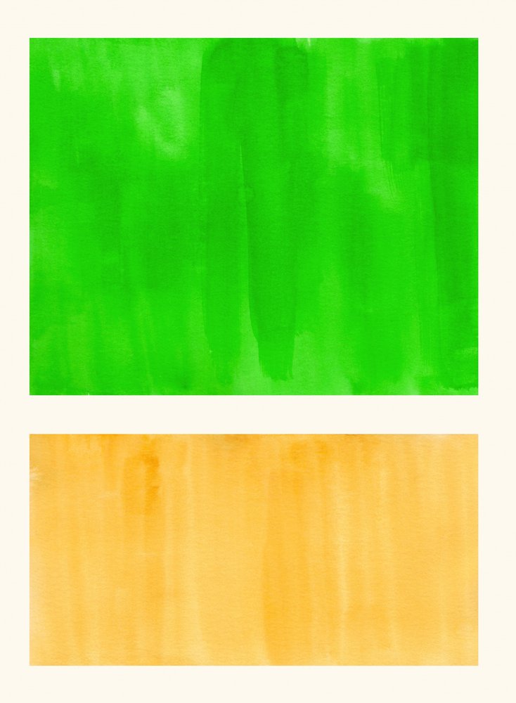 Abstrait vert vif et orange - Ejaaz Haniff