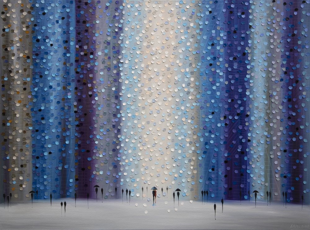 En marchant sous la pluie bleue - Ekaterina Ermilkina