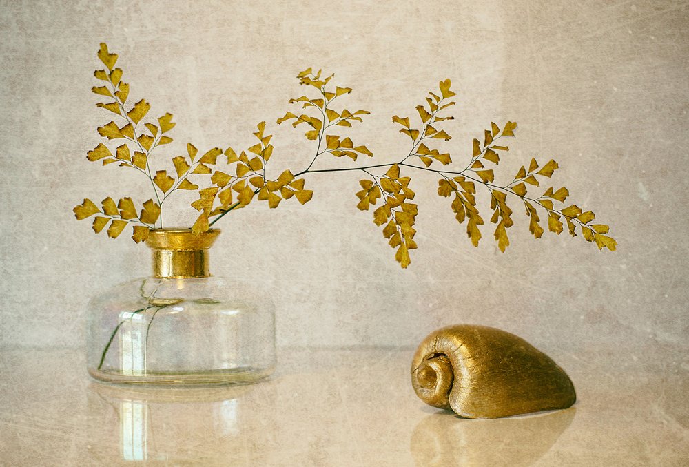 Nature morte à la fougère dorée - Elena Arjona