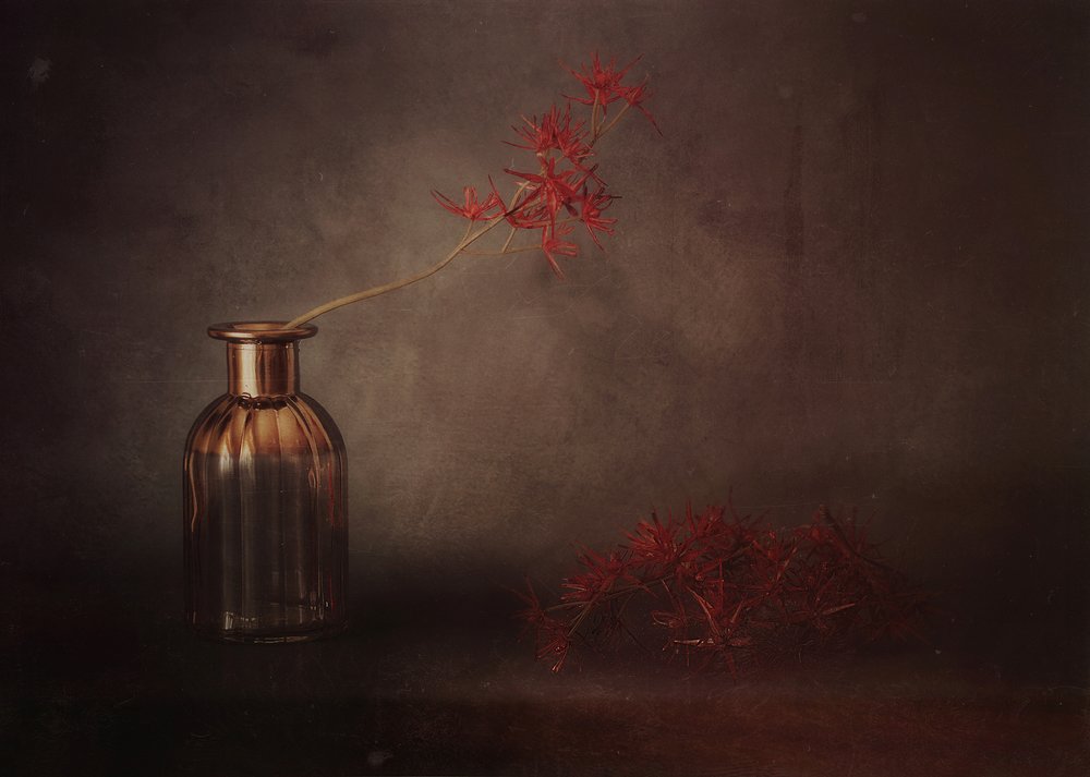 Nature morte aux fleurs rouges - Elena Arjona