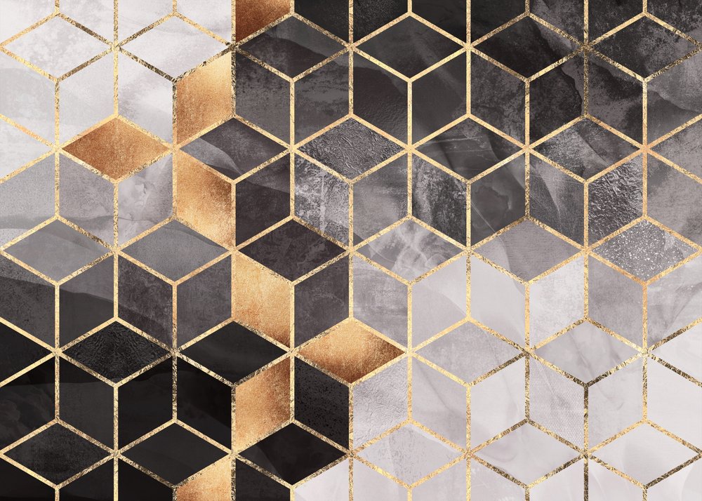 Cubes de marbre doré - Elisabeth Fredriksson