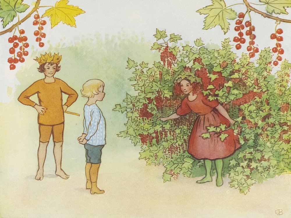 Lasse le Petit dans le jardin, 1923 - Elsa Beskow
